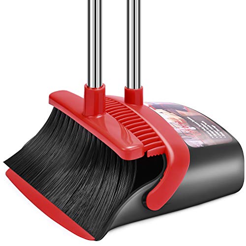 Broom and Dustpan Set | 55 Inch Handle | Heavy Duty