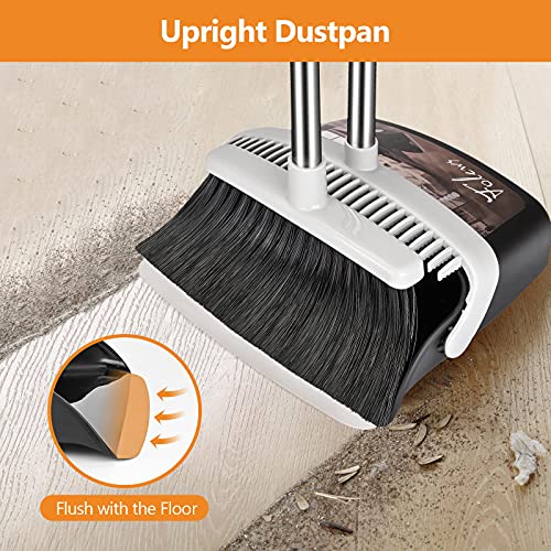 Broom and Dustpan Set | 55 Inch Handle | Heavy Duty