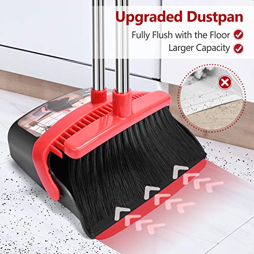 Broom and Dustpan Set | 55 Inch Handle | Heavy Duty